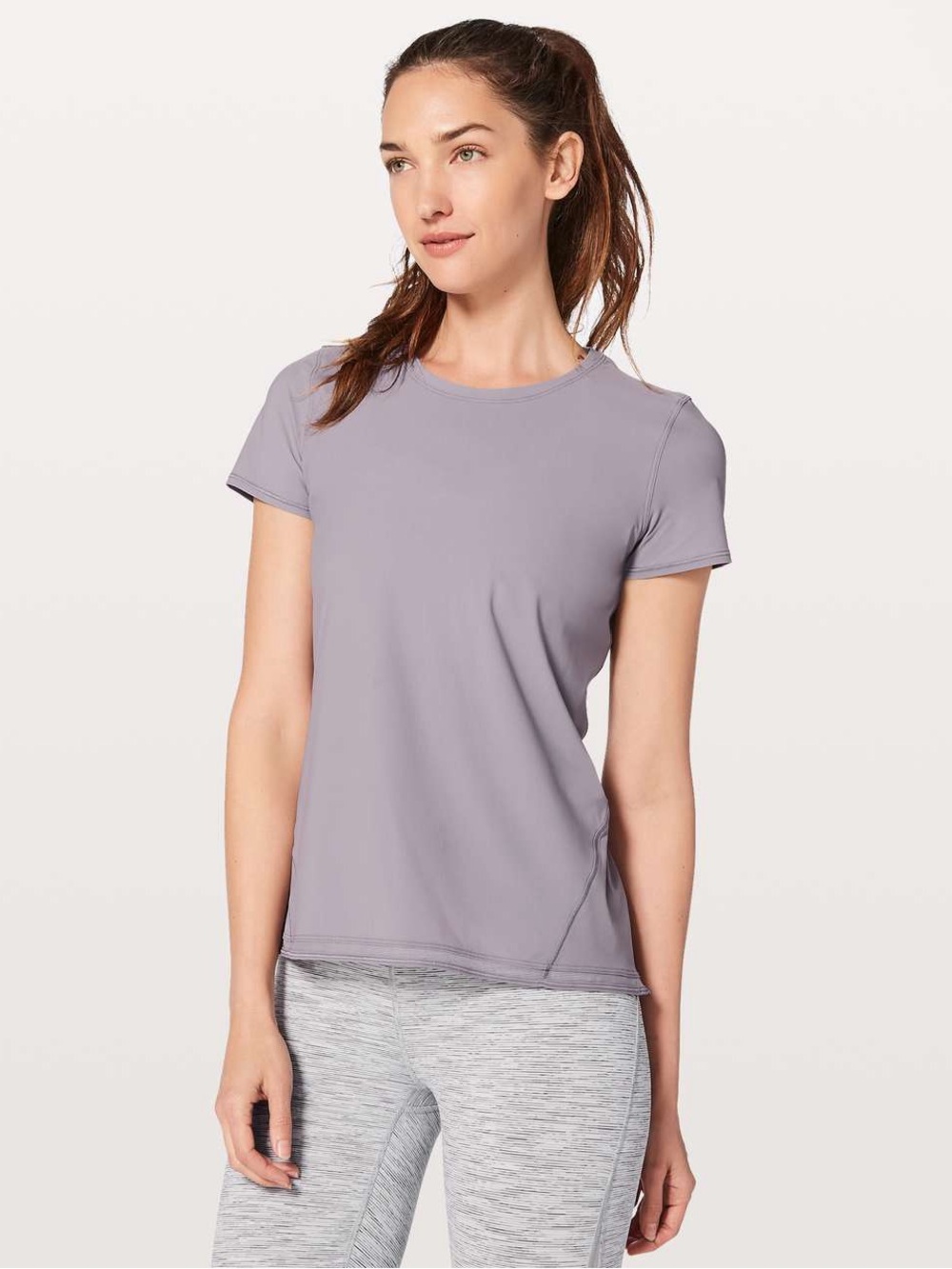 lululemon athletica • Short-Sleeve Active Tee in Light Lavender •